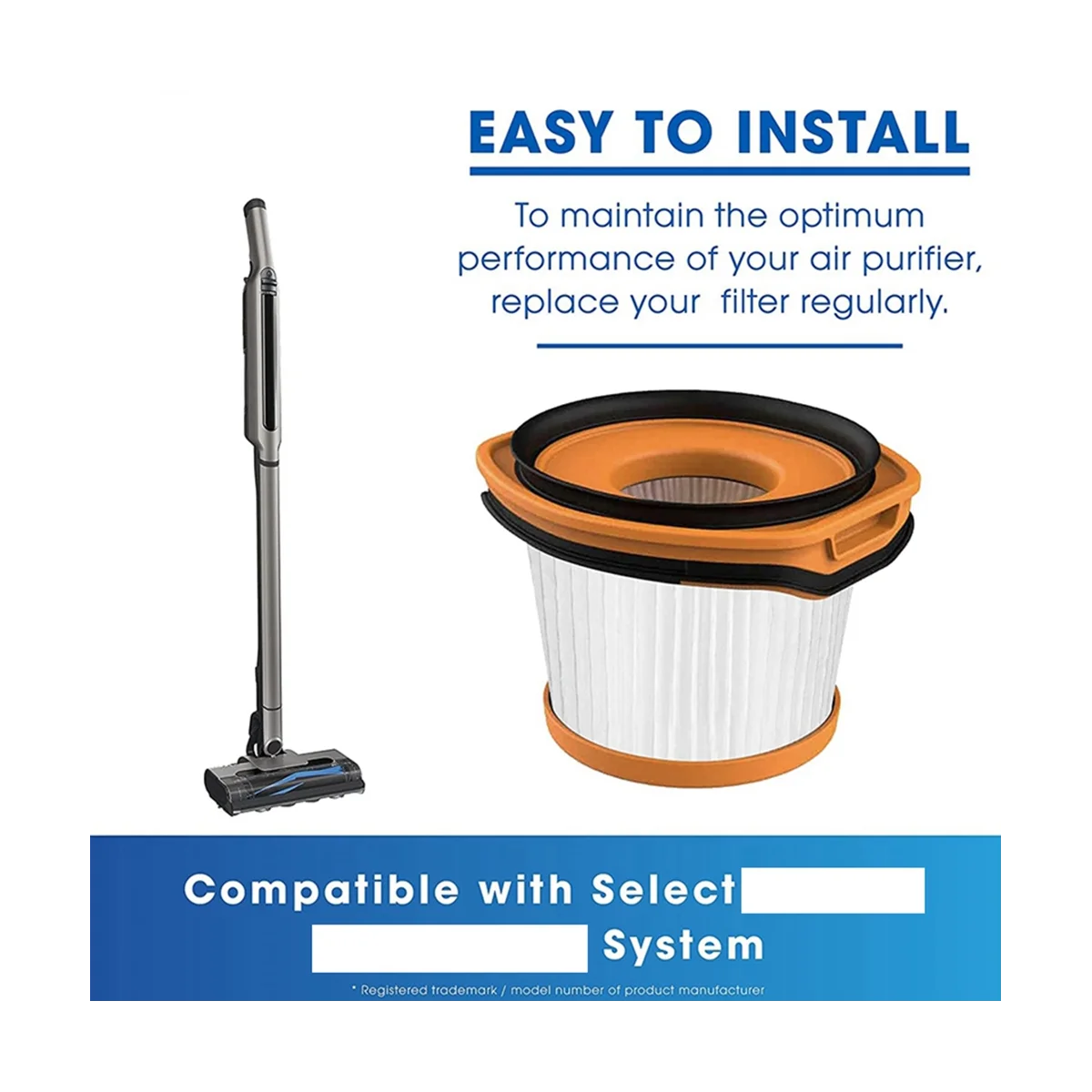 6 шт. сменный фильтр для системы Wandvac WV360 WS620 WS630 WS632 беспроводной пылесос по