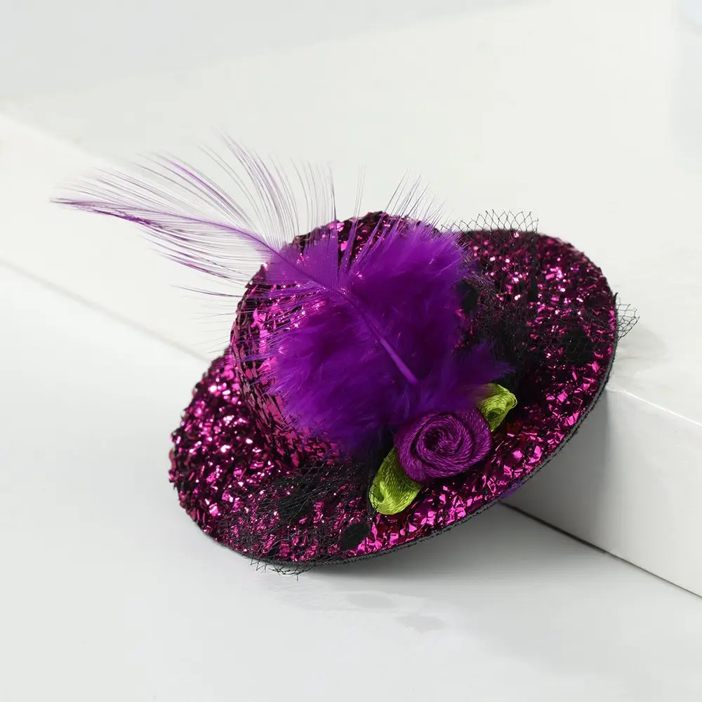 Шляпы для кур маленьких домашних животных с пером, верхом с регулируемым эластичным ремешком, петух, утка, попугай, птица, стильный костюм для шоу.