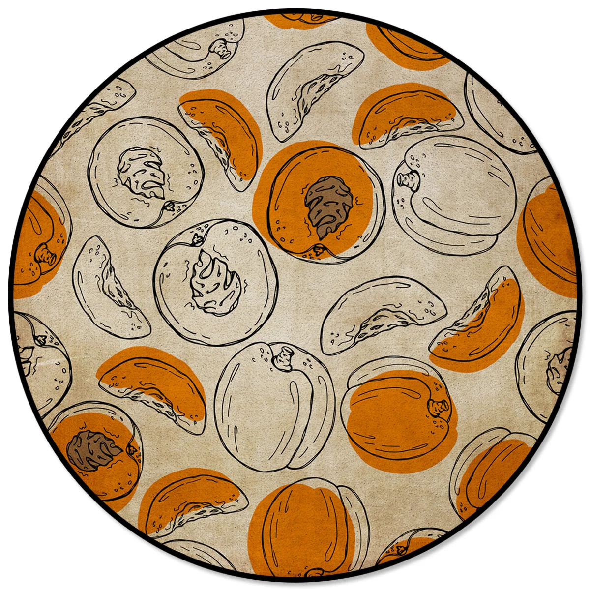 

Summer Peach Fruit Circle Rug Area Rug Large Carpets For Bed Room Rugs And Carpets For Home Living Room Bedroom Decor