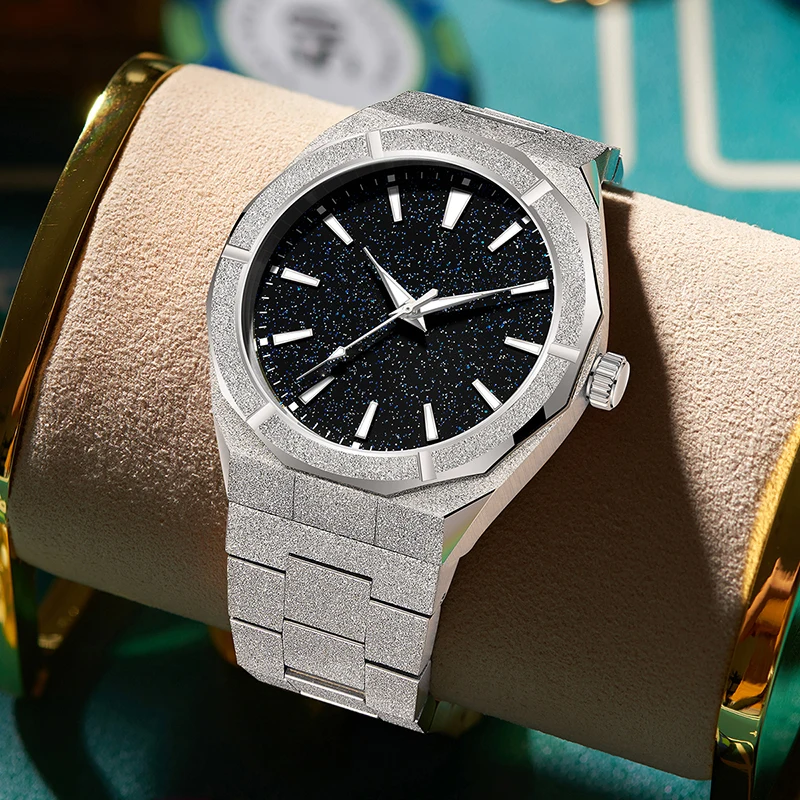 Роскошные часы из нержавеющей стали ремешок для часов наручные