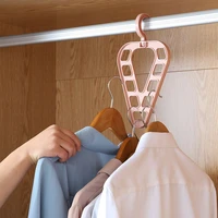 home wardrobe triangle nine hole hanger bedroom scarf clothes storage rack multifunctional 360 degree rotating clothes hanger