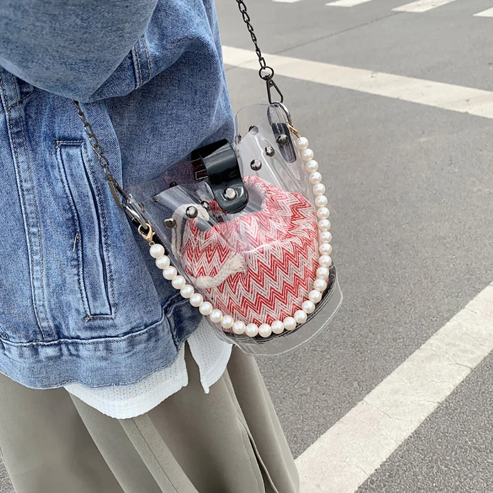 

Прозрачная Сумка-желе, женские сумки, новинка 2022, летняя сумка-мешок в Корейском стиле, женская маленькая сумка-мессенджер с цепочкой