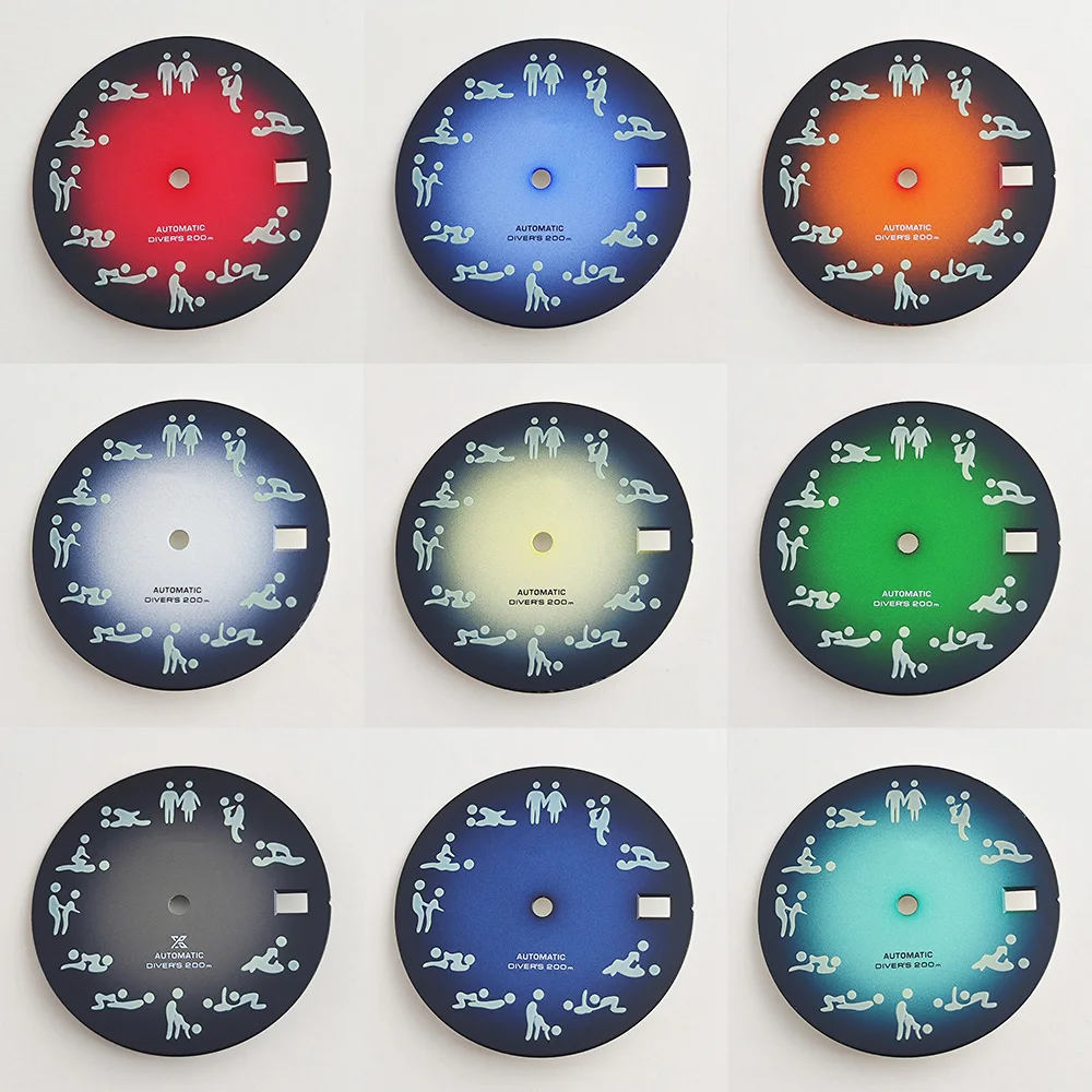 

Зеленый циферблат для часов NH35, 28,5 мм