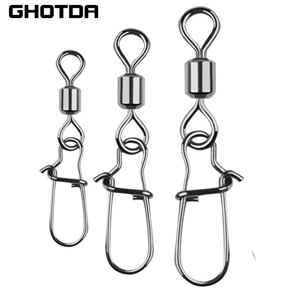 8-кольцевой соединитель из стального сплава, рыболовный крючок из нержавеющей стали, поворотный Рыболовный крючок с сильным натяжением, маленькие аксессуары, прочность 3-38 кг