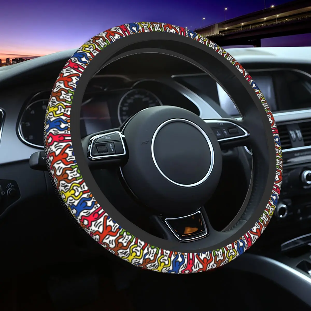 Acrobats Steering Wheel Covers Universal Pop Art Steering Wh