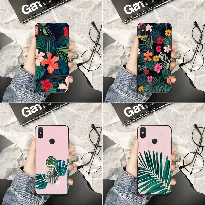 

Fresh Leaf Banana Leaf Phone Case For Xiaomi 11 10 12Spro A2 A2lite A1 9 9SE 8Lite 8explorer F1 Poco 12S Ultra Cove