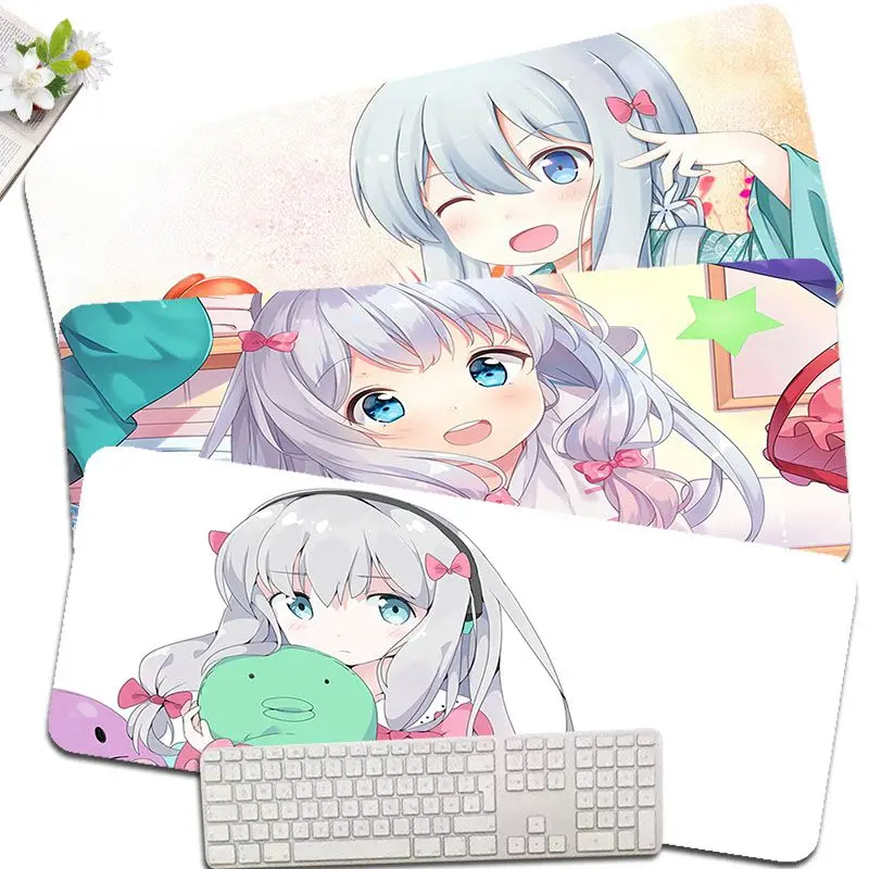 

Anime Izumi Sagiri 90x40cm Big Office Student Gaming Thickened Large Writing Pad Non-slip Cushion Mouse Pad Deskpad Home Decor