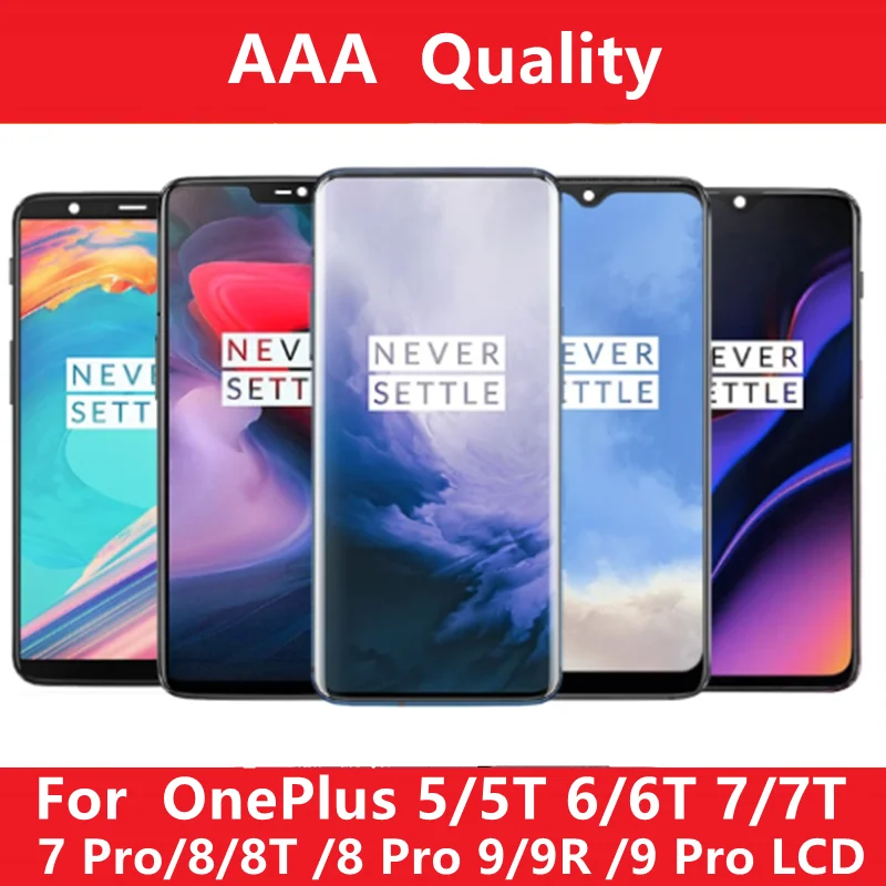 TFT LCD 1 + 6 для Oneplus 5 5T дисплей 6T 7 Pro 7T Сенсорный экран дигитайзер 8 8T 9 9R 9RT