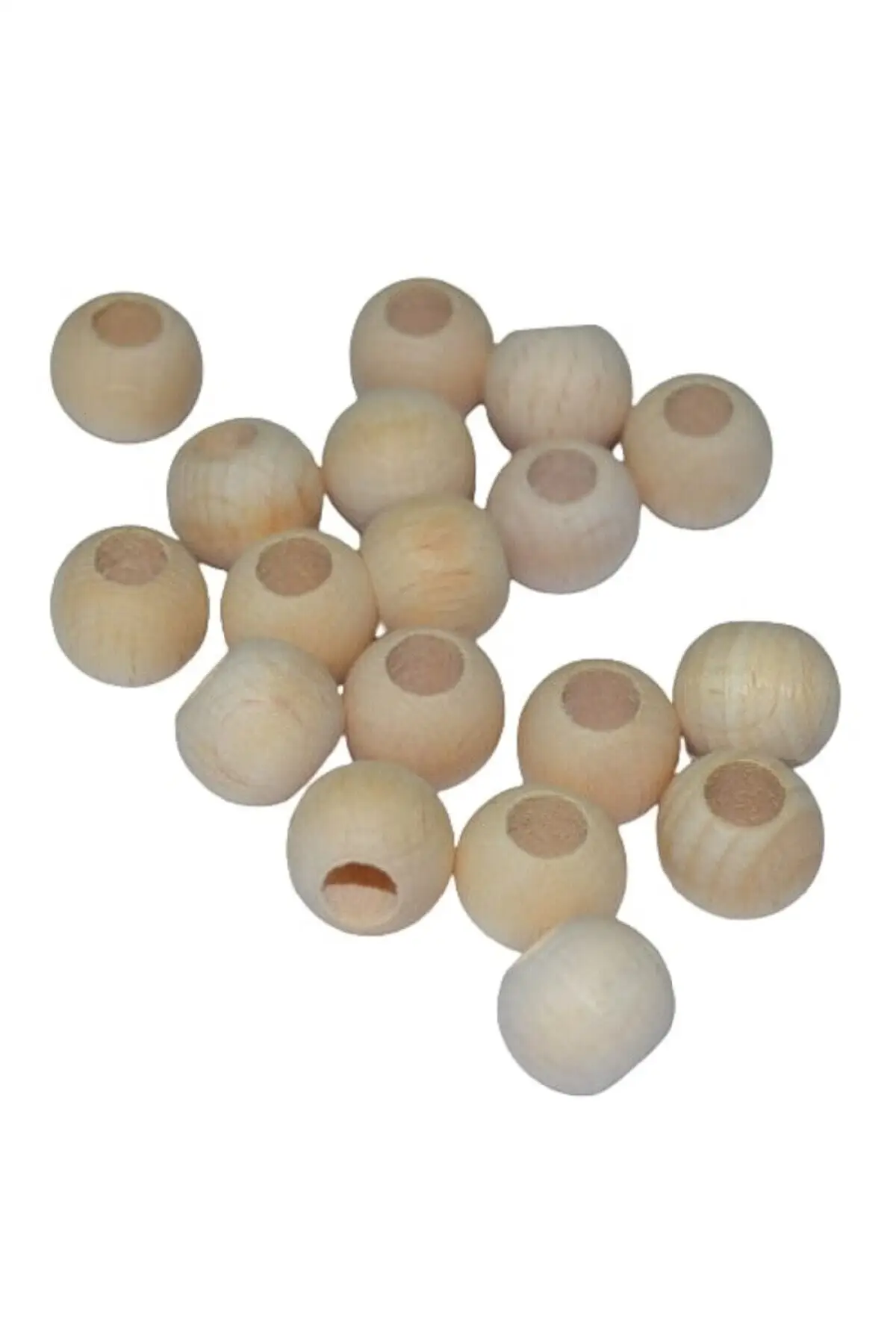 

14 Mm Raw Unprocessed Wood Beads-100 Gram (100 Pcs)