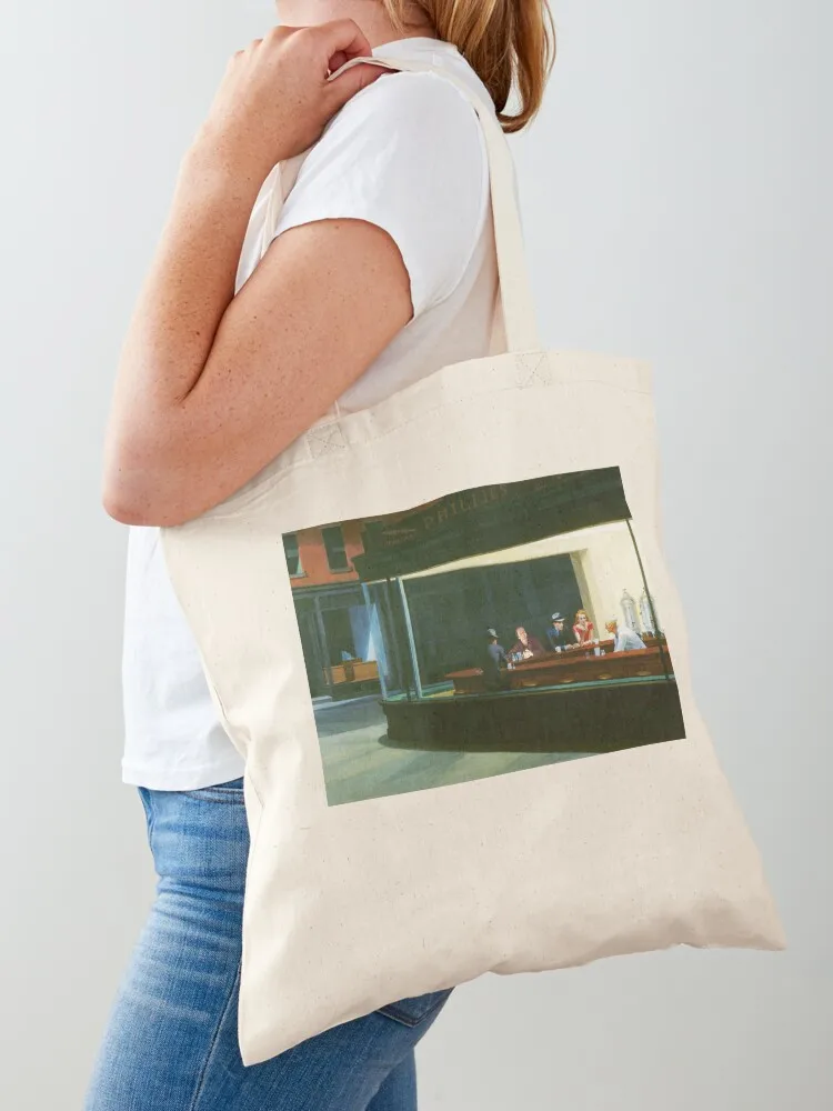 NIghthawks от Edwarda Хоппера и Джека Torrance Tote Bag складная сумка для супермаркета холщовая