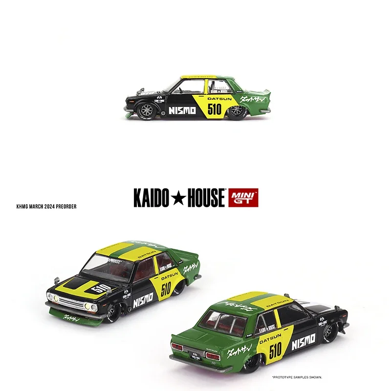 В наличии 1:64 MINIGT KHMG131 Datsun Street 510 Racing V2 с открывающимся капюшоном литая под