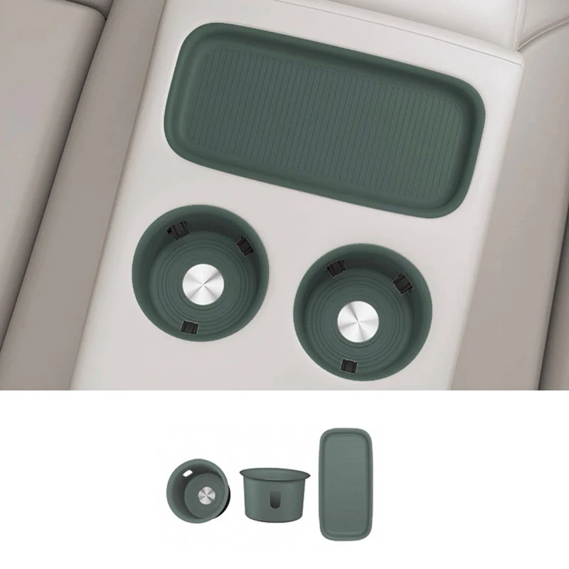 

Для Xiaomi YU7 2025 2026, задний подлокотник, силиконовый ящик для хранения чашек для воды, коврик для хранения, аксессуары для интерьера