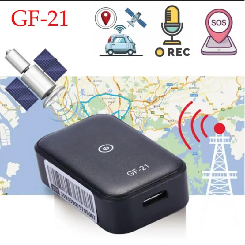 

GF21 Mini GPS Real Time Car Tracker Anti-Lost Device Voice Control Recording Locator High-definition Microphone WIFI+LBS+GPS Pos