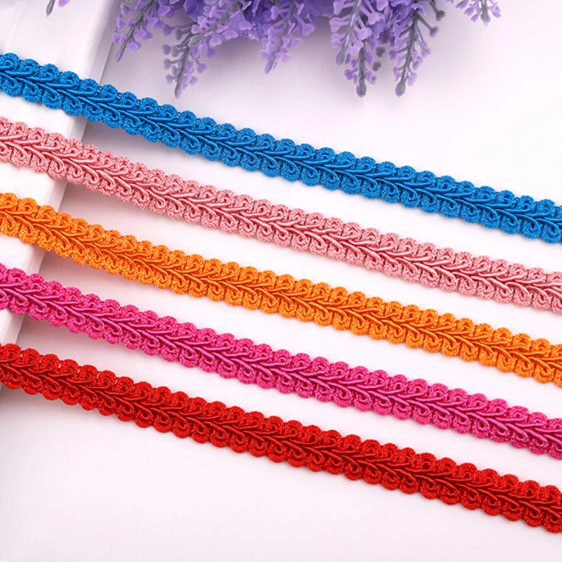 

1/2/5 Yards Color Polyester Fabric Braided Lace DIY Apparel Sewing Accessories Party Decorate Curve Lace Clothing Supplies