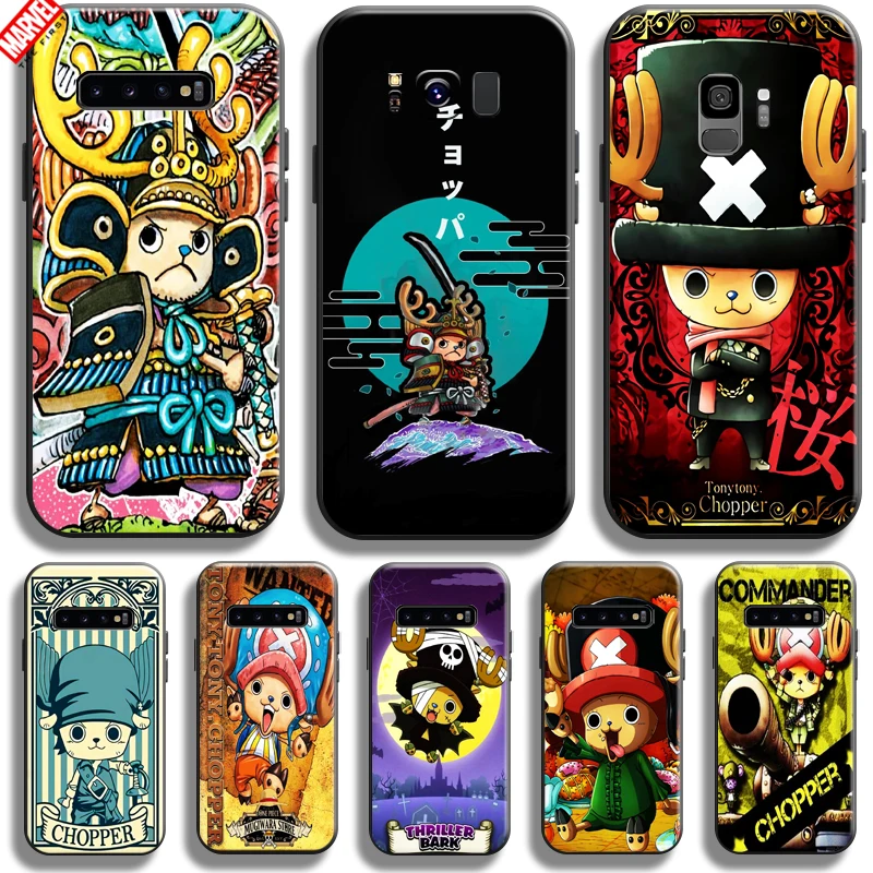 

Anime One Piece Tony Tony Chopper Phone Case For Samsung Galaxy S10 5G S10 S9 S8 Plus S10E S10 Lite Liquid Silicon Funda Black