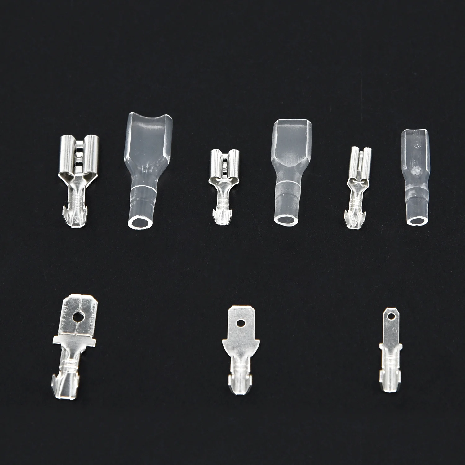 

270pcs Female&Male Spade Crimp Terminal Connectors Set 2.8/4.8/6.3mm Widely Used To Electrical Wire Connecting Auto Repair Tool