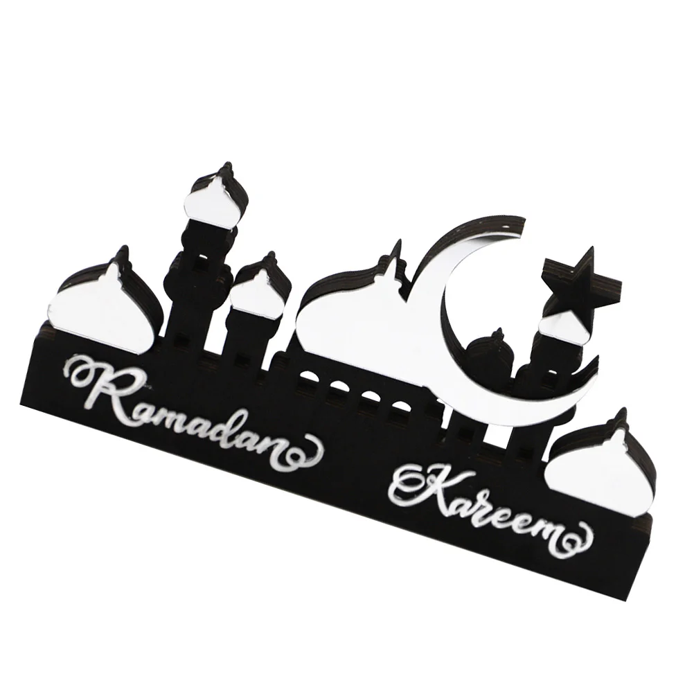 

Ramadan Acrylic Wood Sign Ornament Hollow Wooden Ornament for Ramadan Eid