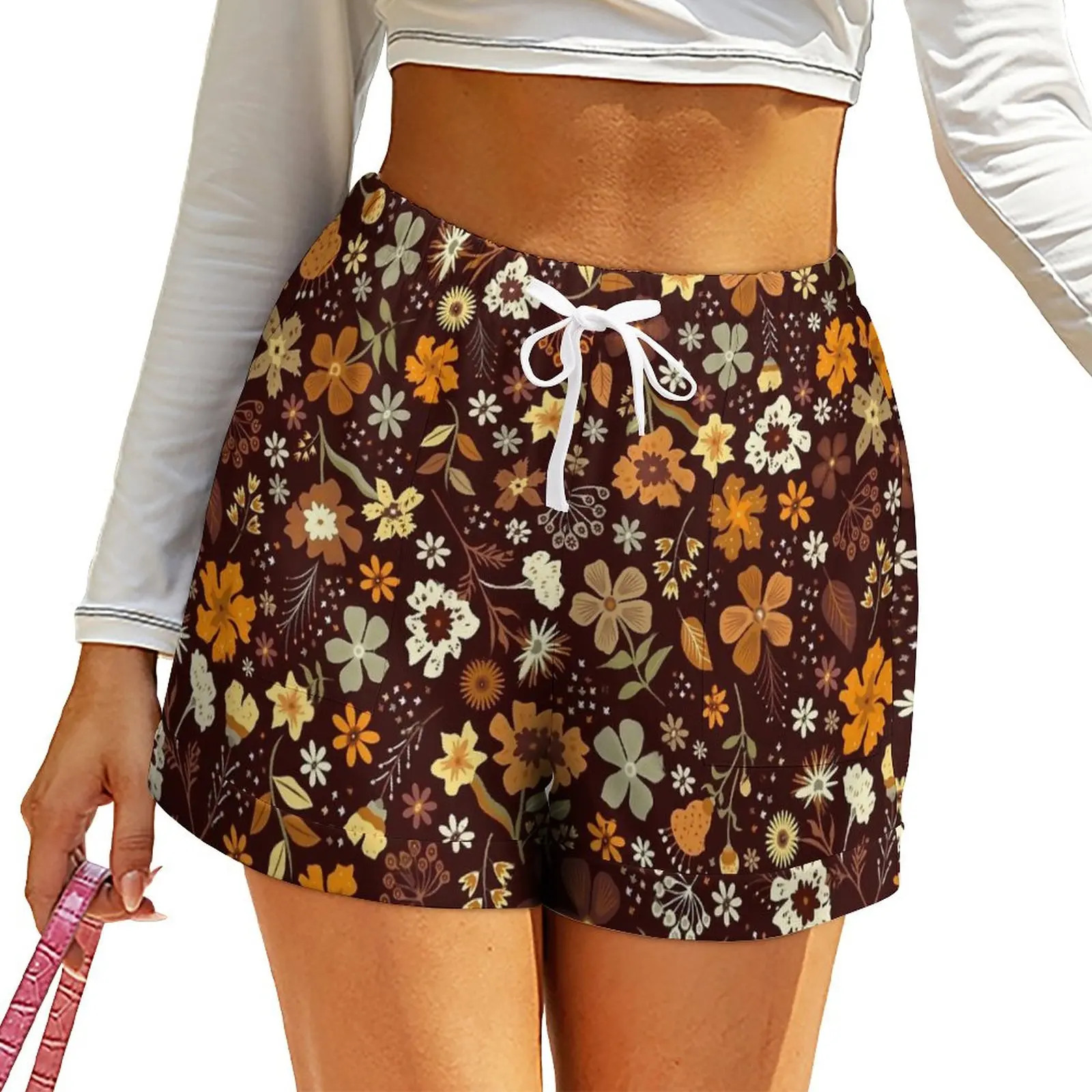 

Ditsy Floral Shorts High Waist Cute Shorts Womens Street Wear Oversize Short Pants Summer Pattern Bottoms