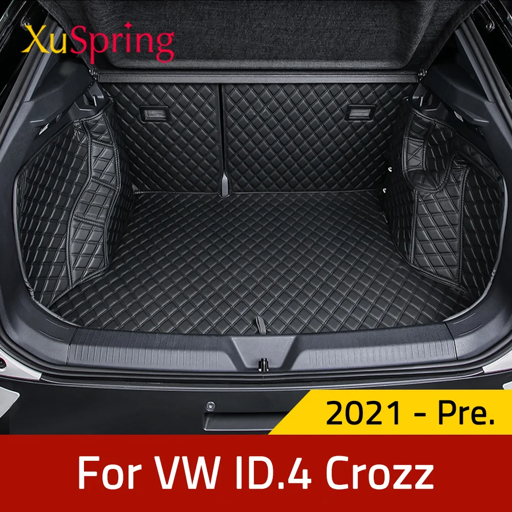 Car Trunk Mat Cargo Liner For VW ID.4 ID4 GTX Crozz 2021 2022 Rear Tail Durable Boot Cover Protective Styling