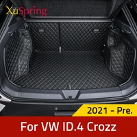 car trunk mat cargo liner for vw id 4 id4 gtx crozz 2021 2022 rear tail durable boot cover protective styling