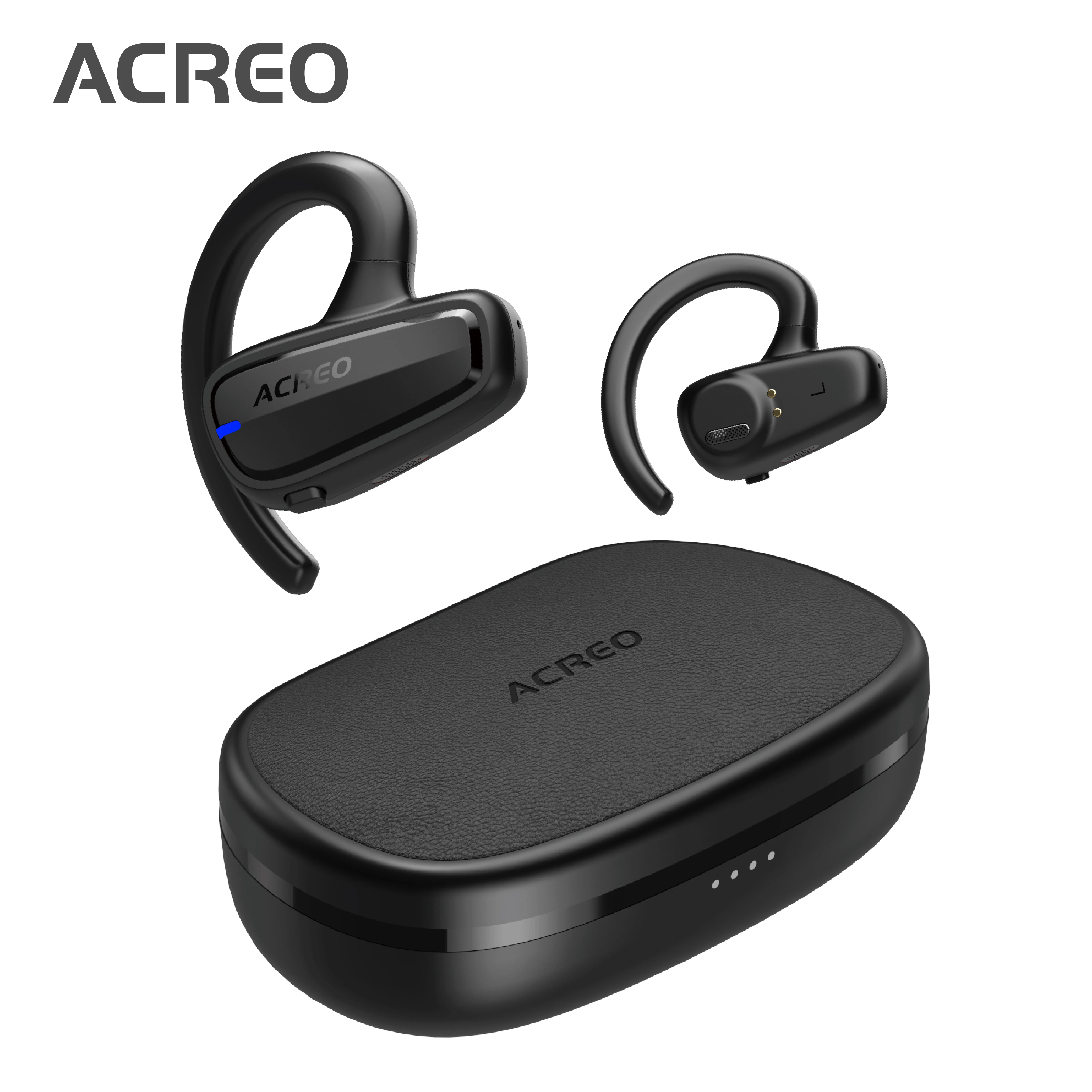 

ACREO Open Ear Wireless Bluetooth Headphones, Bluetooth 5.2,HiFi Stereo Headset with Microphone, IPX7 Waterproof,18 Hours Play