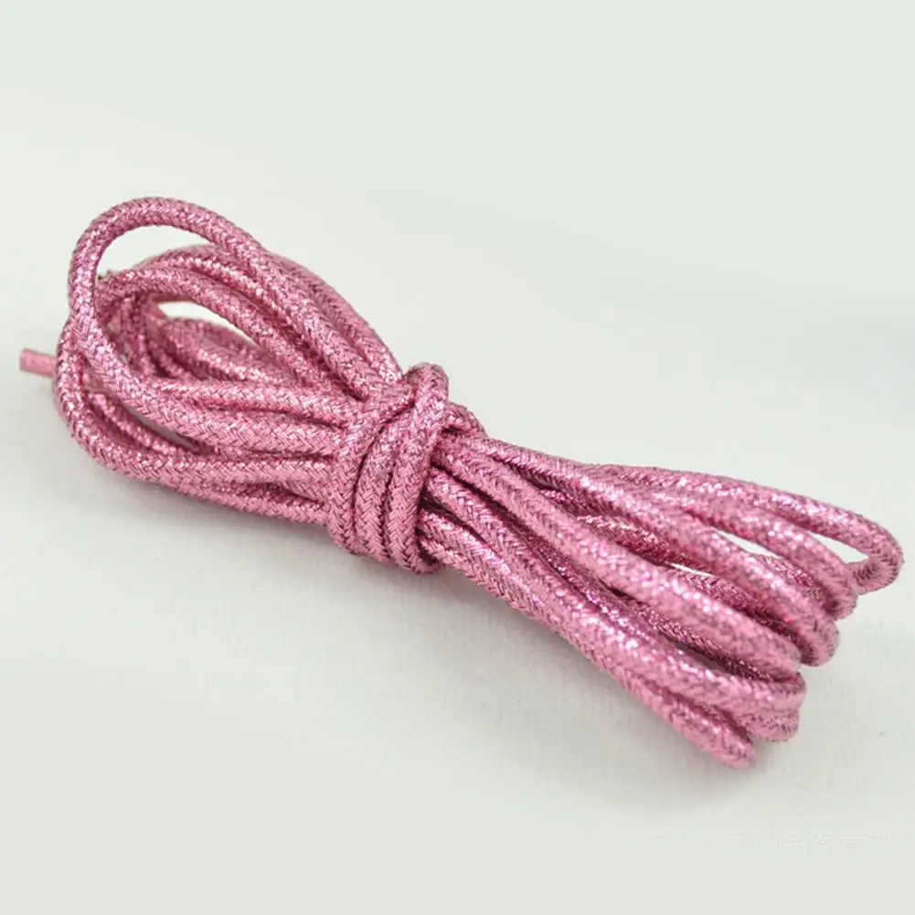 1 Pair Fashion Shiny Round Colorful Bright Shoelaces Canvas Sneakers Sports Casual Shoes Laces Strings Dropship New