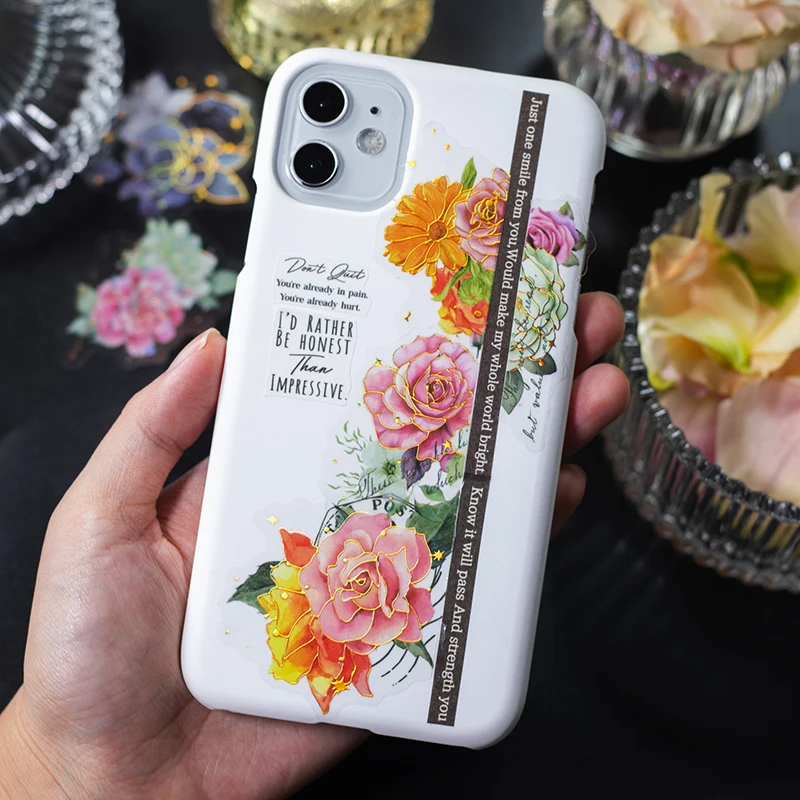 20 листов наклеек для домашних животных Золотое Тиснение Искусство ретро