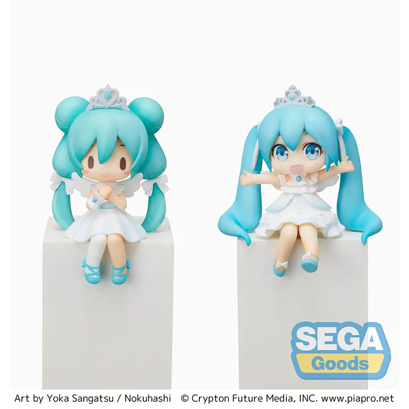 

In Stock Original SEGA Hatsune Miku Figure Vocaloid 15Th Anniversary Noodle Stopper 7Cm Anime Figurine Model Toys for Girl Gift