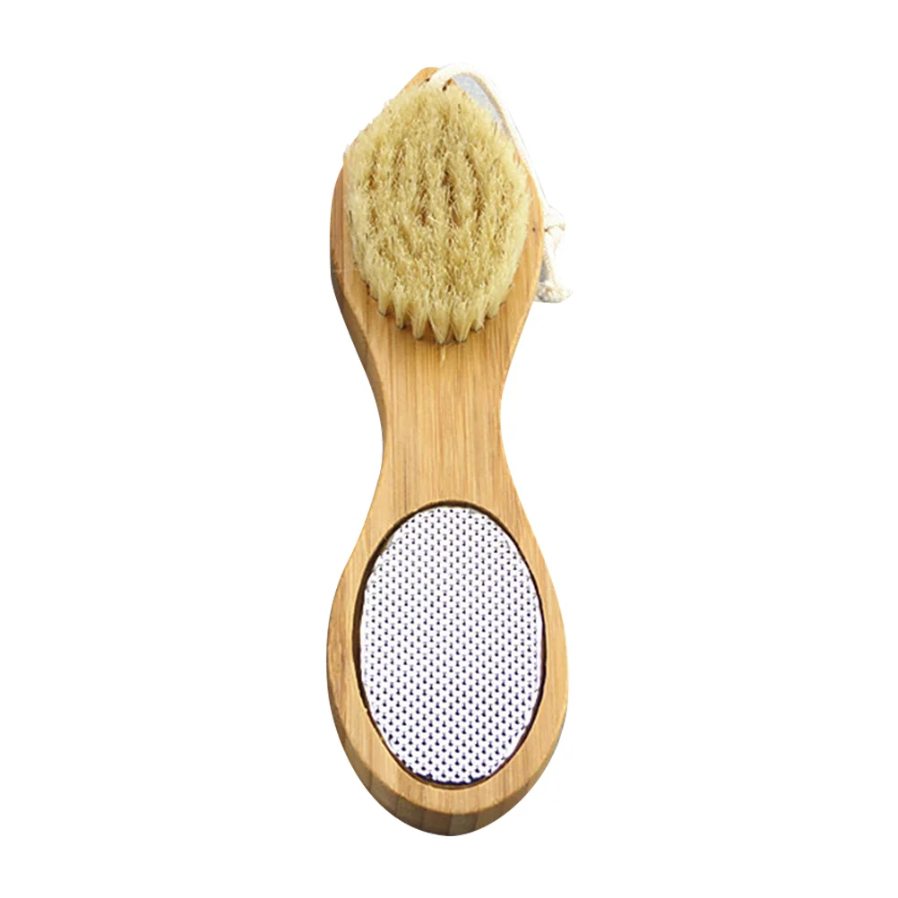 

4 Tostones Wooden Bath Brush Natural Pumice Stone Heel Foot Pumice Brush Bamboo Pumice Stone Feet Brush Natural Pumice Stone