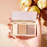 face contour palette shading powder makeup 3 colors long lasting soft touch highlights nose shadow face bronzer cosmetics t2225