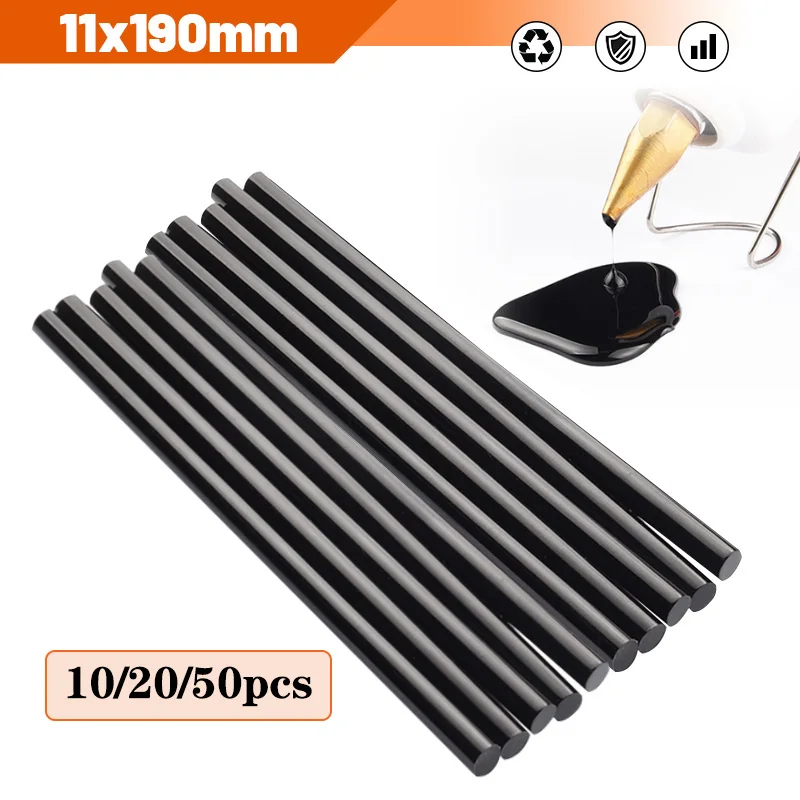 

10/20/50Pcs 11*190mm Black Hot Melt Glue Sticks For Glue Gun Auto Repair Tools Car Dent Paintless Removal Hand DIY Repair Tools