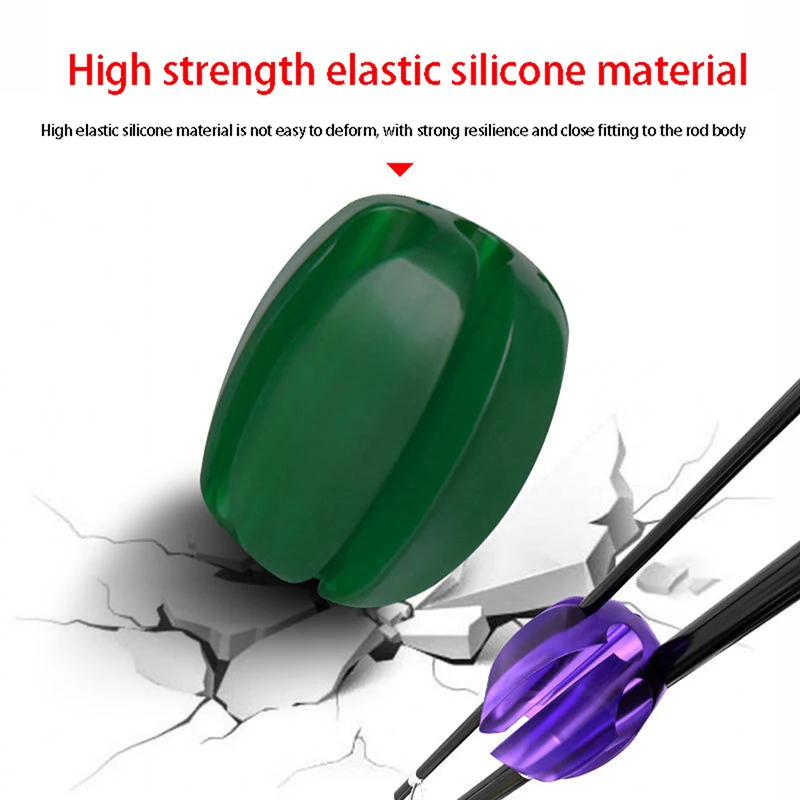 

Reusable Tackle Fishing Rod Tie Holder Protector Pole Fastener Binding Rubber Fishing Tool Puller Elastic Strong Flexible Gear