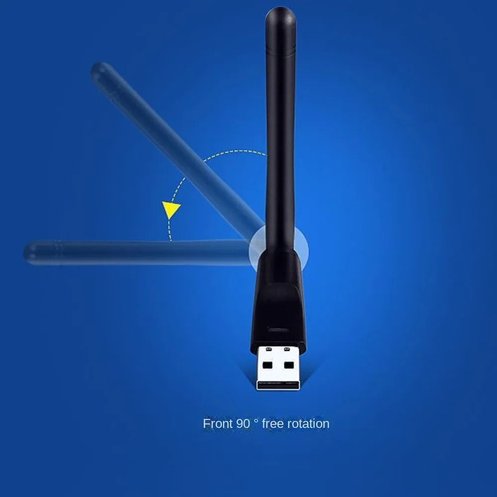 Фото Wi-Fi Dongle 150 Мбит/с MT7601 Сетевая карта USB 2,4 ГГц 150 Мбит/с USB Wi-Fi-адаптер Светодиодный дисплей Свободно вращающийся Wi-Fi-приемник №5