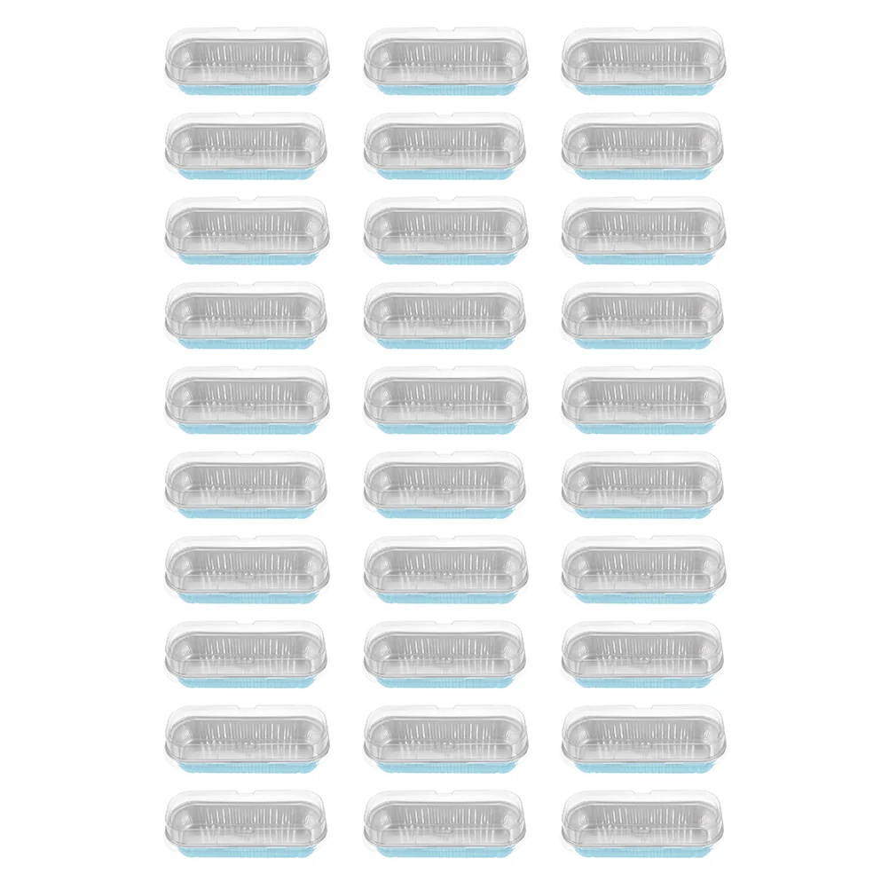 30 шт. формы для выпечки маленькие алюминиевые с крышками контейнеры еды в буханке