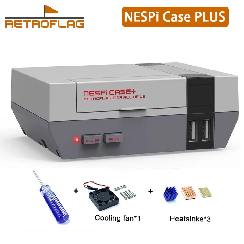 

100% Original Retroflag NESPi Case+ Plus Functional Power Button with Safe Shutdown For Retro Pi Raspberry Pi 3B+/2 Model B &amp