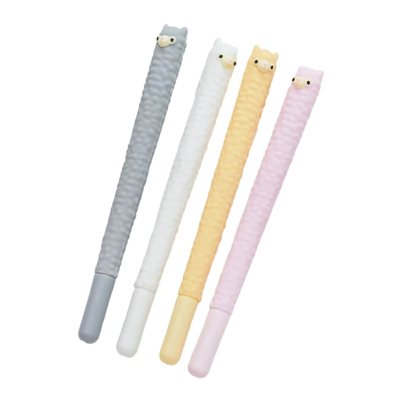

4Pcs/Pack Novelty Writing Pens Cartoon Alpaca Gel Pens for Students Kids School