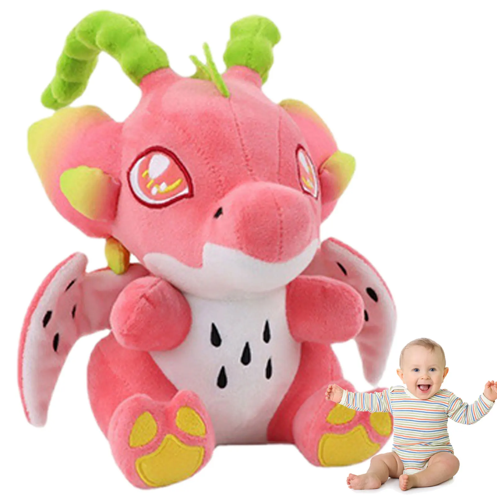 

Милый дракон, фрукты, макарун, плюшевая игрушка, питайя, искусственное животное, игрушка, мягкая детская игрушка, плюшевый подарок для девоч...