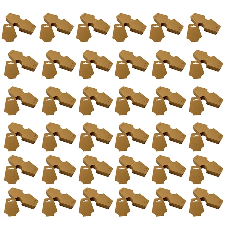 

400PCS Jewelry Packaging Kraft Paper Necklace Holder Tags Card Bracelet Display Cards
