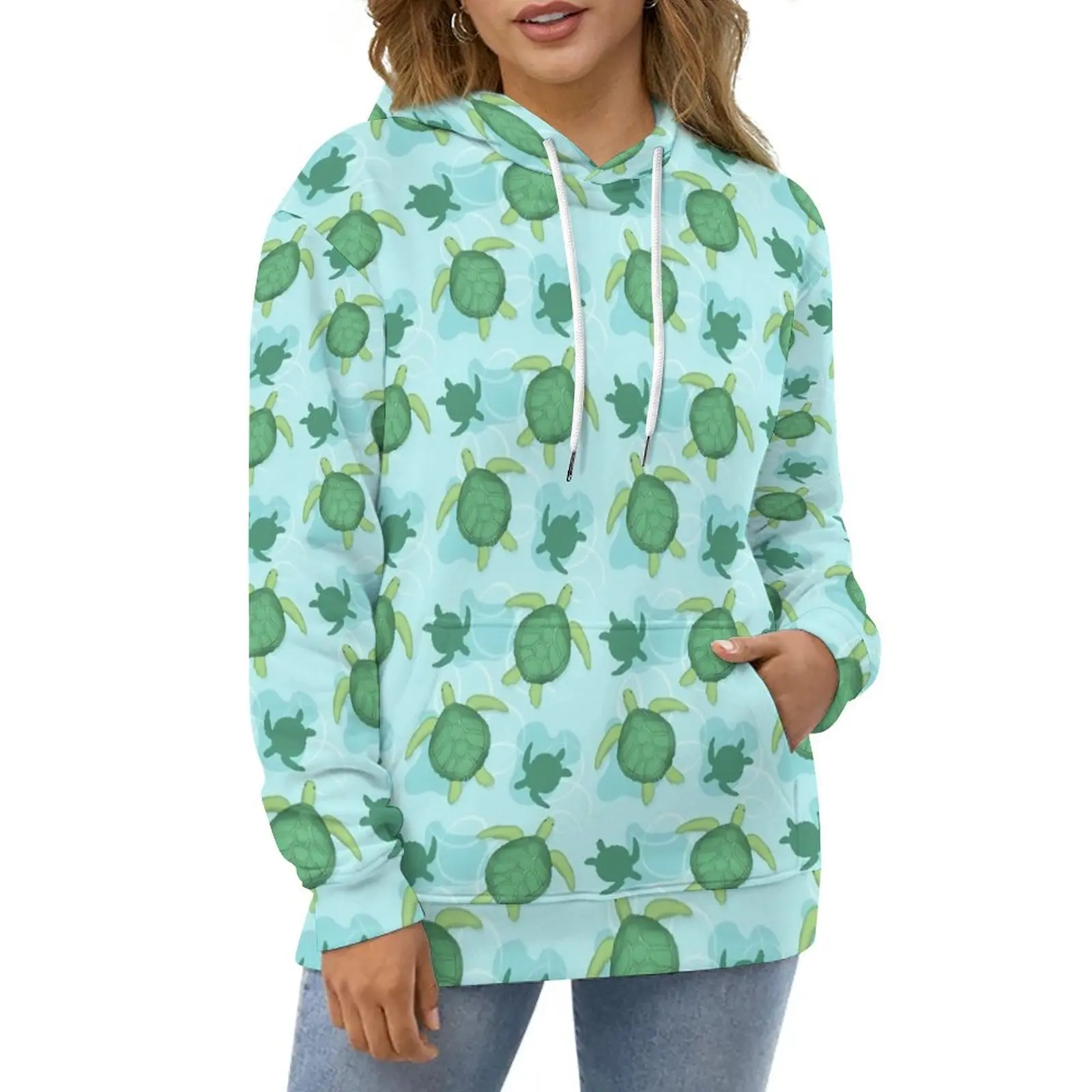 

Aquatic Sea Turtle Hoodies Cute Animal Hip Hop Casual Hoodie Long Sleeve Kawaii Printed Sweatshirts 4XL 5XL 6XL