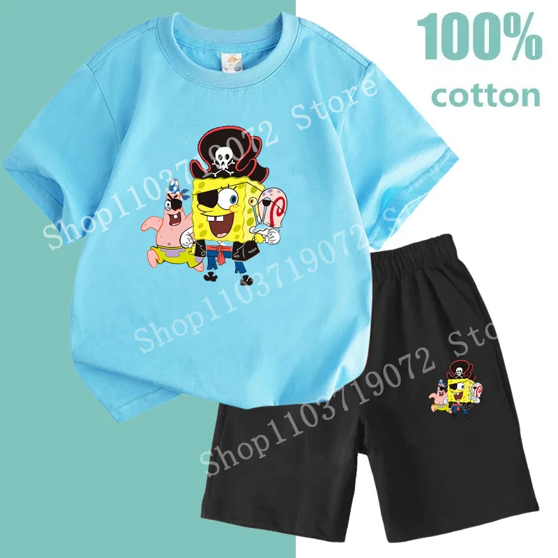 Повседневная летняя одежда для детей разноцветная футболка с мультяшным принтом