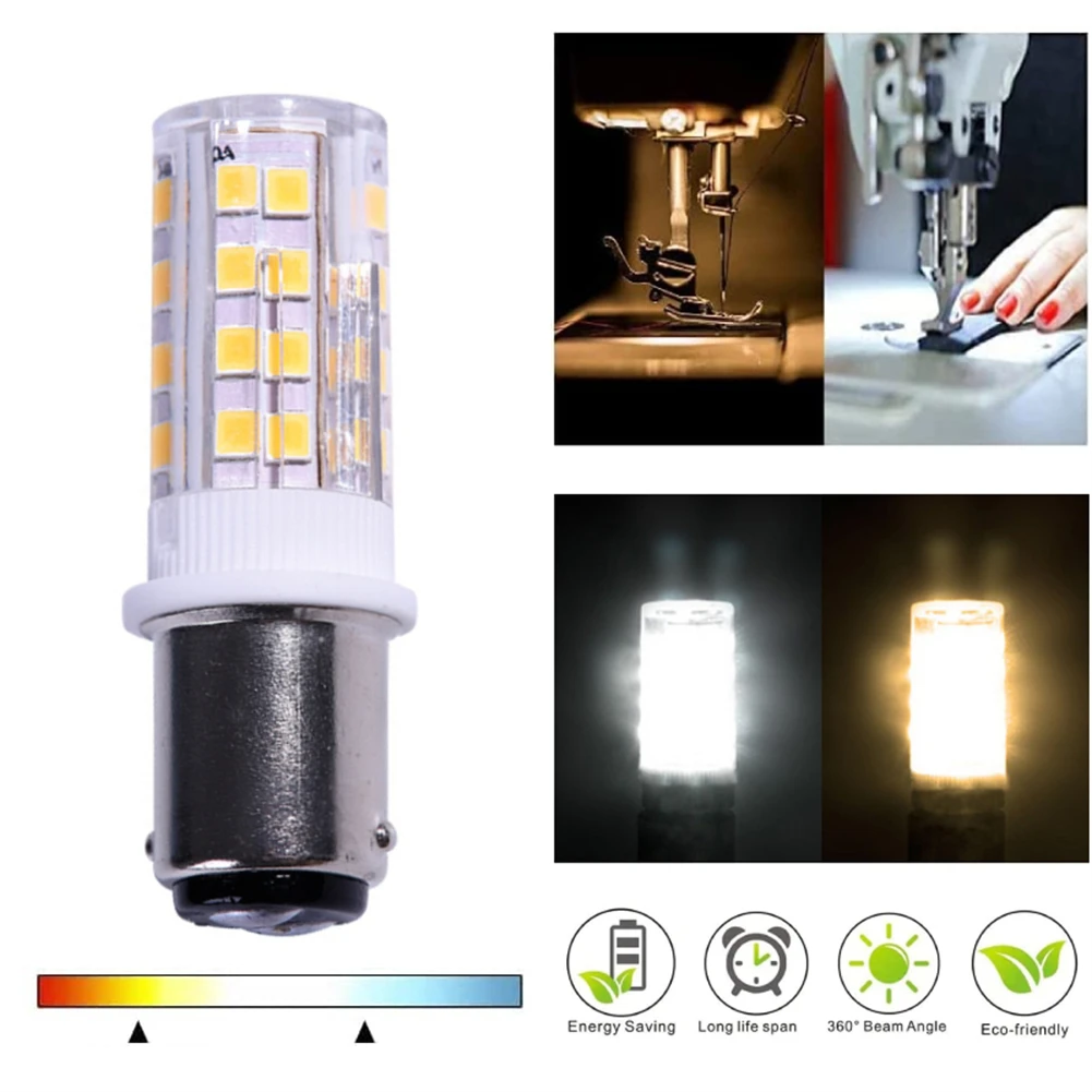 

3.5W White/Warm LED Corn Bulbs Crystal Lamp 51Beads SMD 2835 Energy Saving Lamp For Sewing Machine Lighting Accessory 110/120V