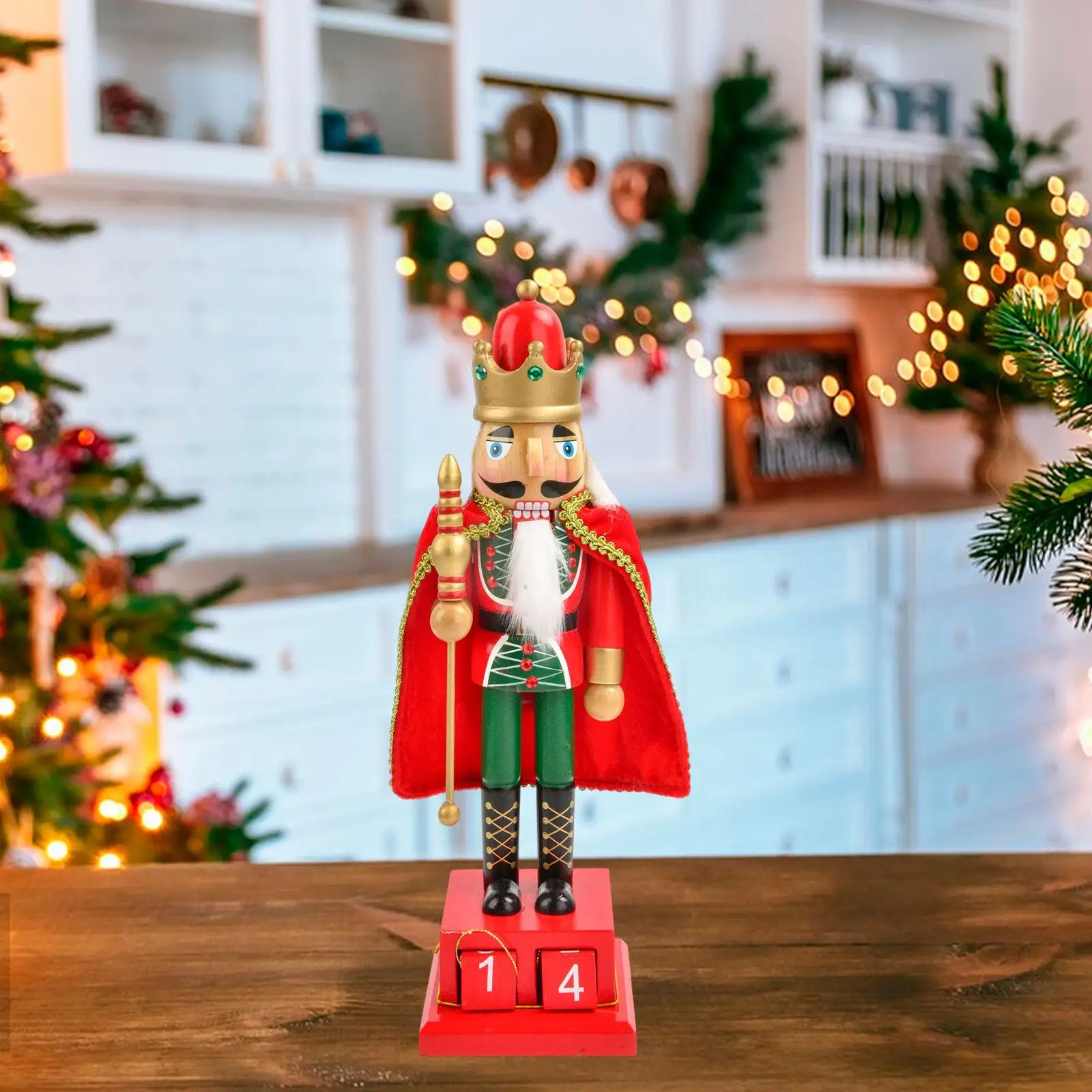 

Wooden Nutcracker Soldier Figure Christmas Nutcracker Crafts Toy Soldier Model for Party Office Table Decoration Xmas Gift