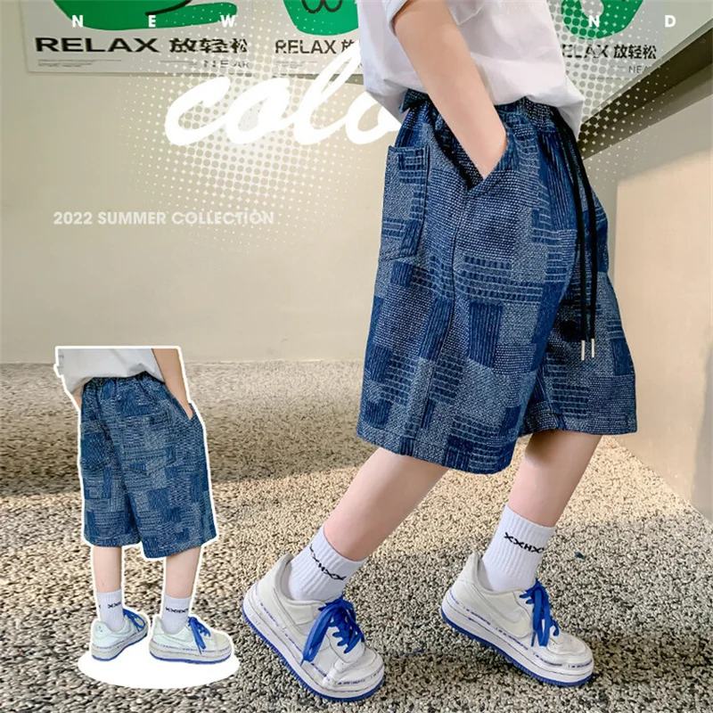 

Children's Shorts 2022 Summer New Children's Solid Color Denim Shorts Loose Jeans Fashion Soft And Comfortable