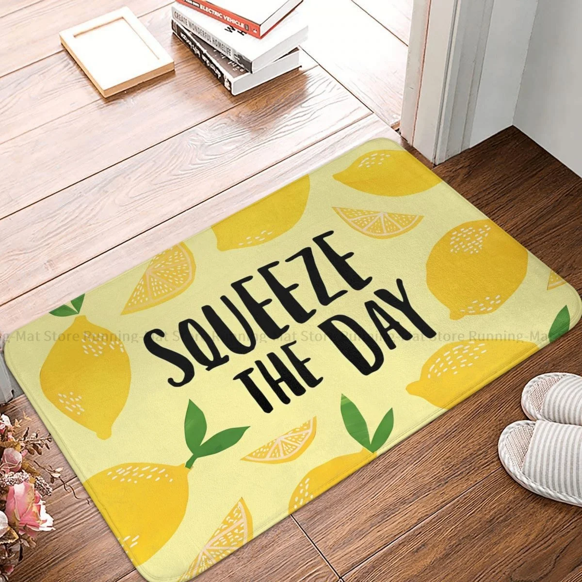 

Нескользящий Придверный коврик, коврик для ванной, прижмите день лимонного цвета, декоративный домашний коврик для входной двери
