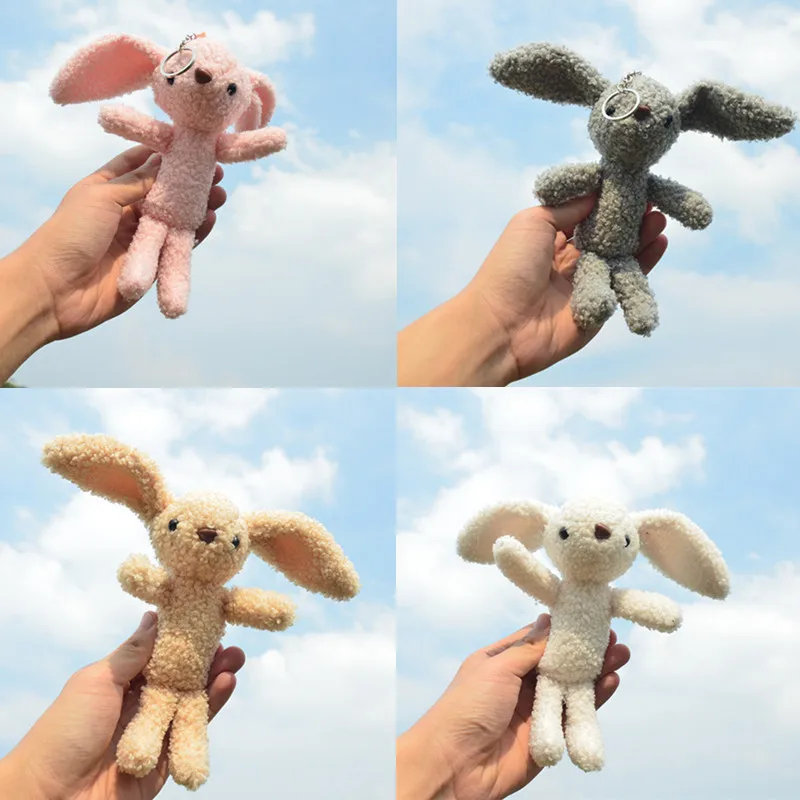 

15CM Rabbit Stuffed Plush Toys Cute Key Chain Pendant Dolls Birthday Gifts Wedding Party Decor Bag Hanging Accessories