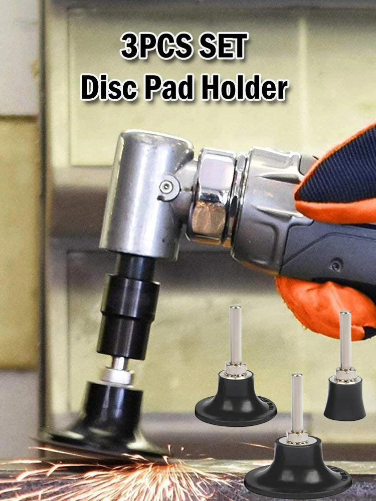 

3pcs Shank Disc Pad Holder 1/2/3Inch Sanding Disc Pad Holder Quick Change Adapter Rotary Pad Sanding Discs Abrasive Disc Holder