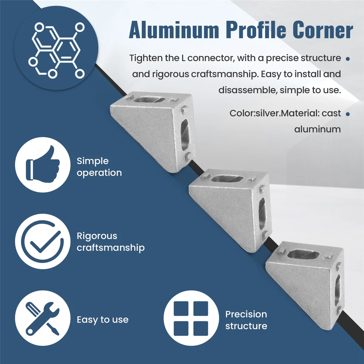 20 шт. 2020 угловой фитинг алюминиевый коннектор 20X20 л крепежный кронштейн подходит