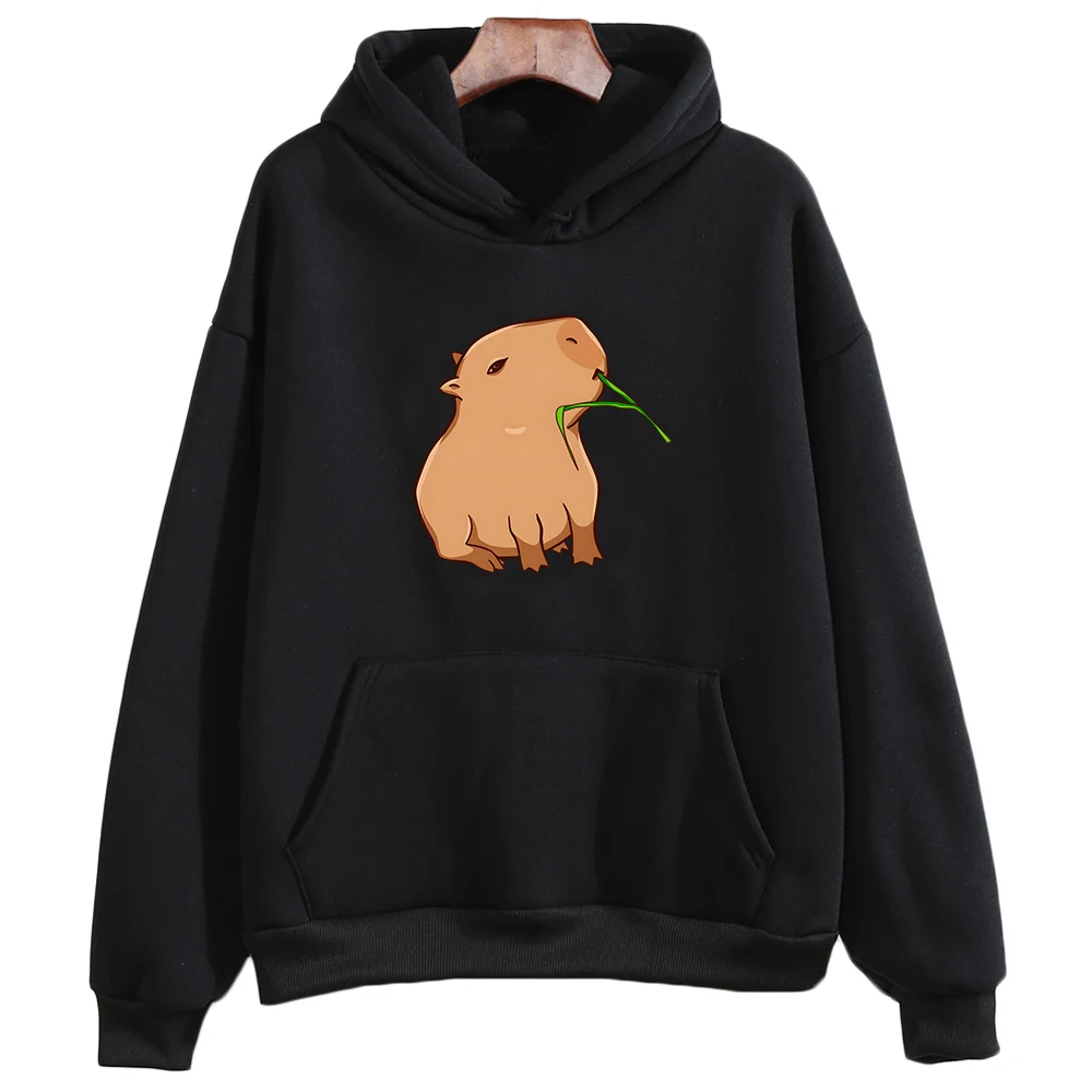 Funny Capybara Print Hoodie Women Men Kawaii Cartoon Tops Sweatshirt Unisex Fashion  Graphic Hooded Pullovers Sportswear