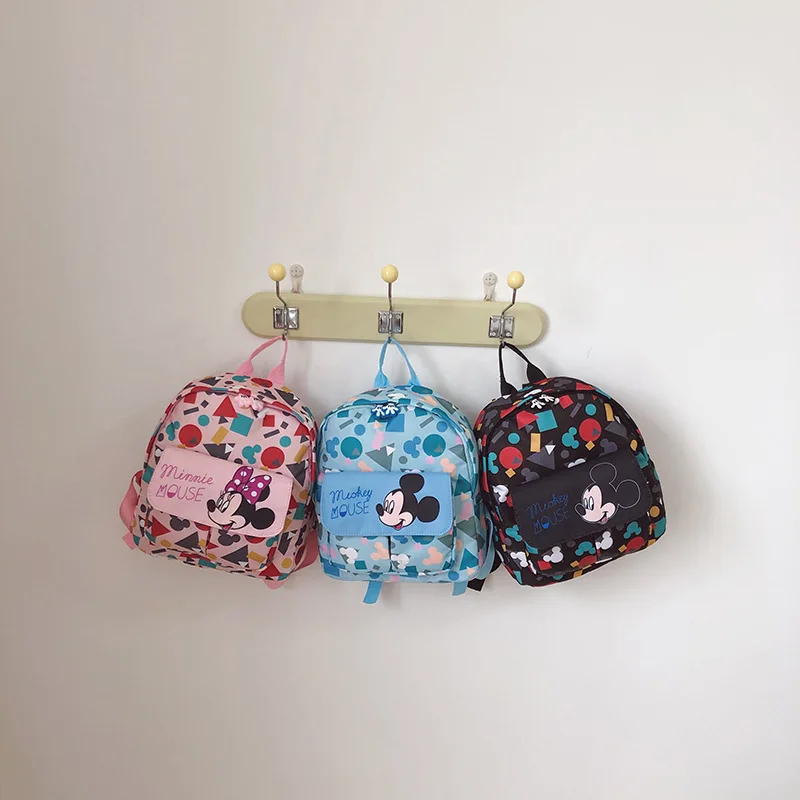 New Fashion Children Backpack Girls Cute Cartoon Mickey Mouse Backpack Boy Japanese Kindergarten Snack Bag Travel Bags 4-7Yrs