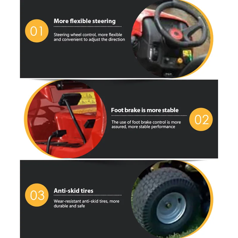 Высокоэффективная бензиновая газонокосилка новейшая для езды на траве с